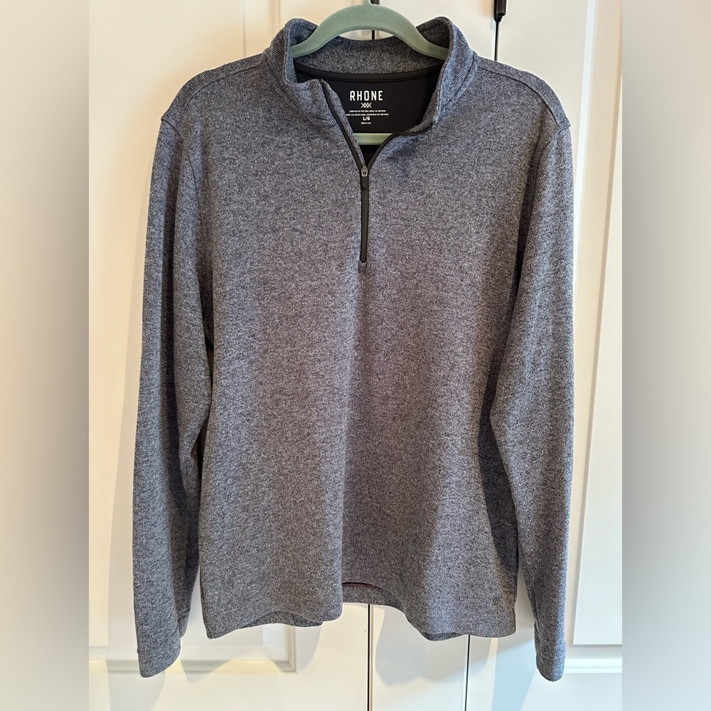 Rhone Commuter 1/4 Zip Dark Gray Heather Pullover